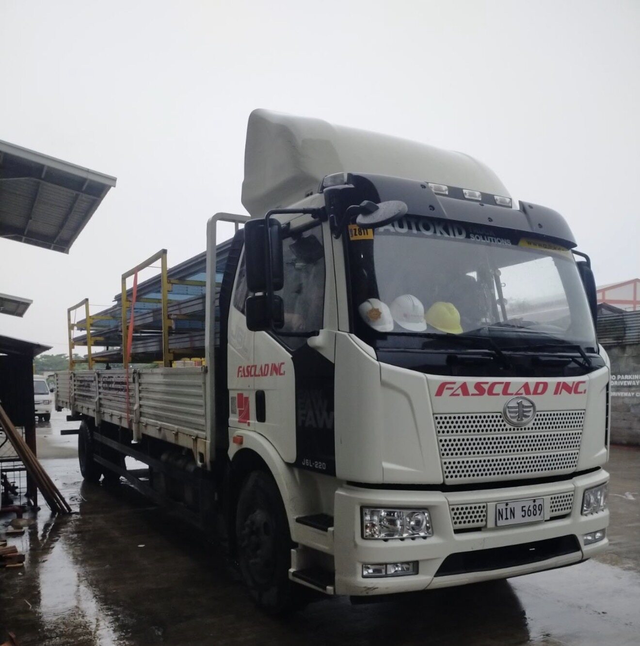 Fasclad branded equipment delivery truck