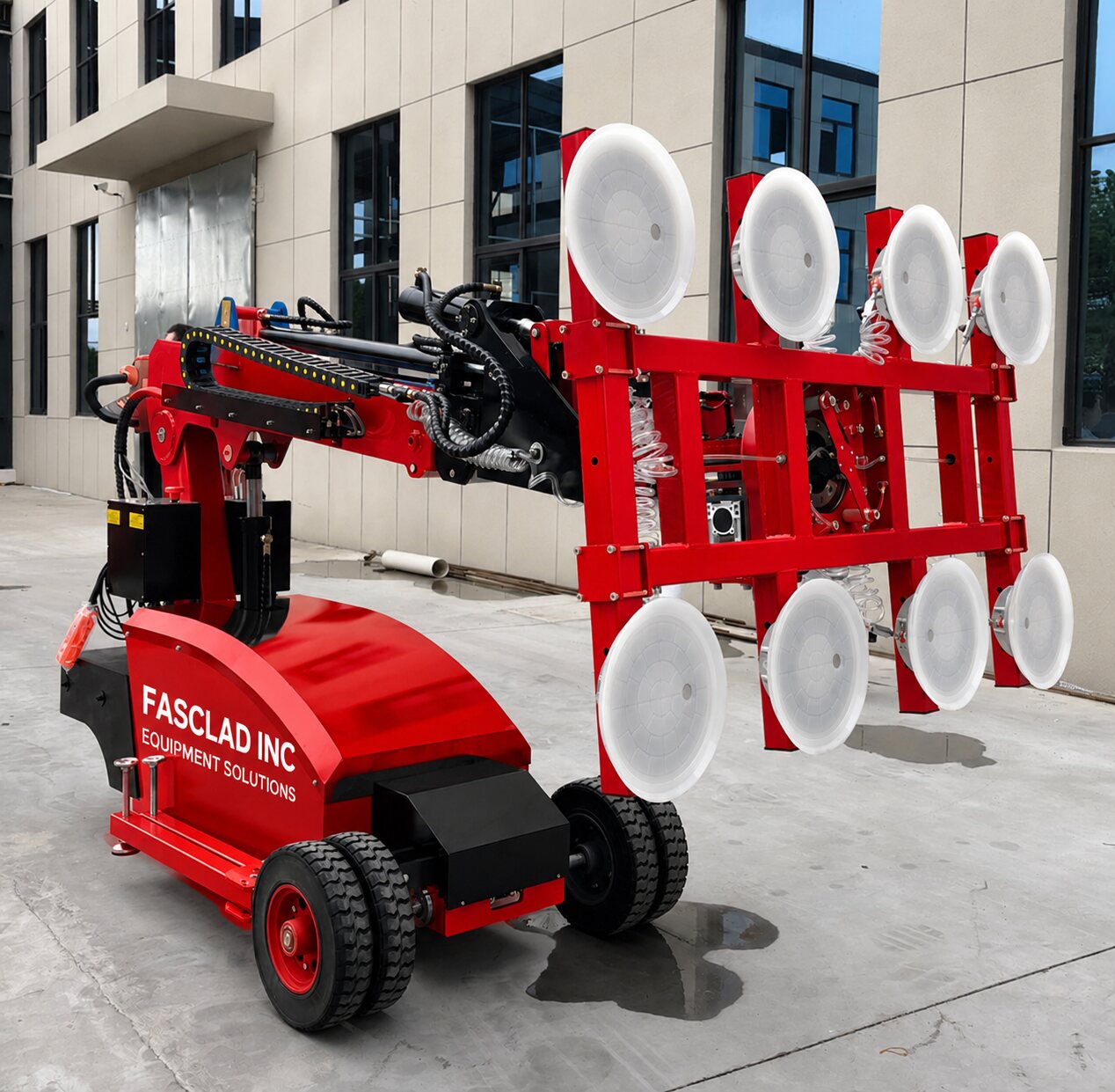Self-propelled vacuum glass lifter