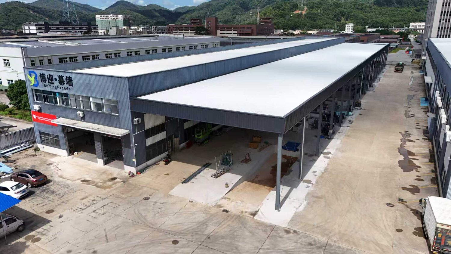 Aerial view of the Fasclad Guangdong plant