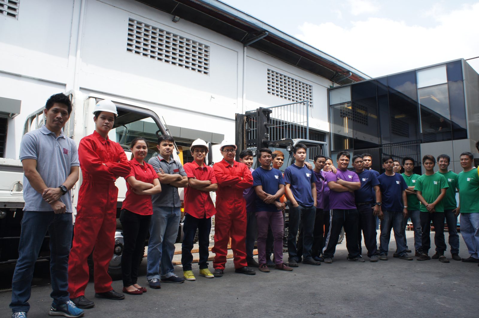The Fasclad team at the production facility